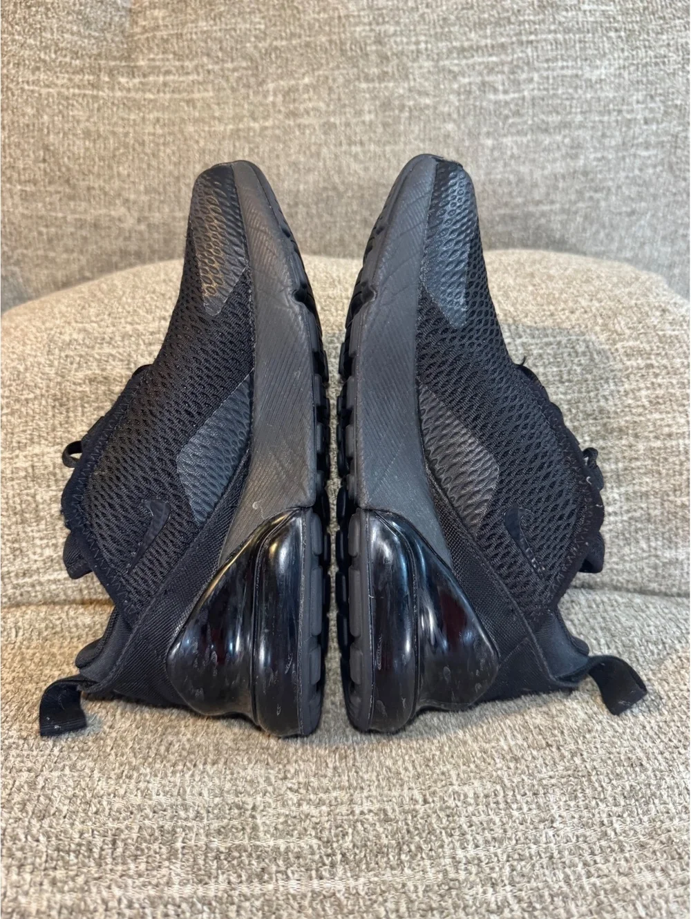 Nike Air Max 270 Triple Black Kids Sneakers Sz 13C AO2372-006